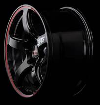 RMP RACING/R50 ギャランフォルティス(スポーツバック含む) CX4A/CY4A アルミホイール 1本【17×7.0J 5-114.3 INSET48 ブラック/リムRED】_画像6