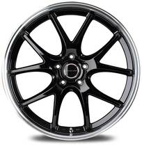 VERTEC ONE/EXE5 C-HR(ガソリン/HV) 50系/10系(GRスポーツ含む) アルミホイール1本【18×7.0J 5-114.3 INSET48 グロッシーBK/リムPO】_画像3