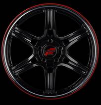 RMP RACING/R60 BRZ ZC6 アルミホイール 4本セット 【17×7.0J 5-100 INSET48 クリスタルブラック/デュアルポリッシュ/レッド＆クリア】_画像3