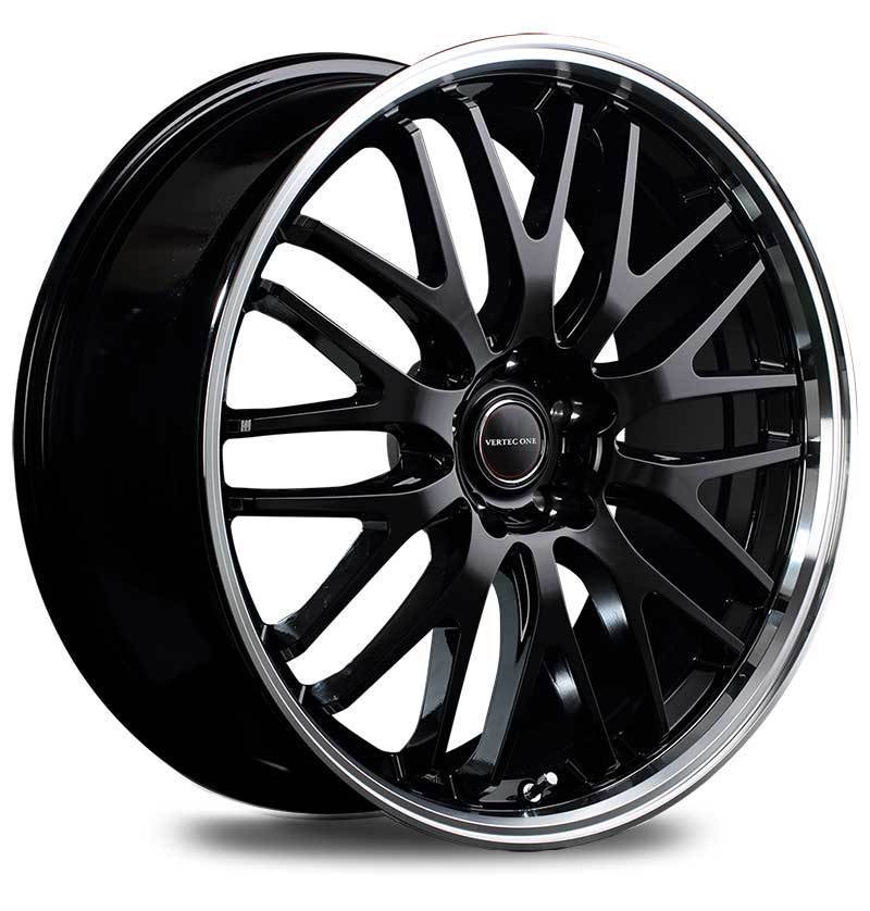VERTEC ONE/EXE10 MRワゴン/MRワゴンWit 22系 アルミホイール 1本 【14×4.5J 4-100 INSET45 グロッシーブラック/リムポリッシュ】 VERTEC ONE/EXE10 MRワゴン/MRワゴンWit 22系 アルミホイール 1本 【14×4.5J 4-100 INSET45 グロッシーブラック/リムポリッシュ】