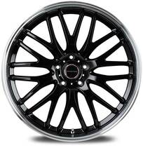 VERTEC ONE/EXE10 MPV LY3P 純正16/17インチ アルミホイール 4本セット 【17×7.0J 5-114.3 INSET50 グロッシーブラック/リムポリッシュ】_画像3