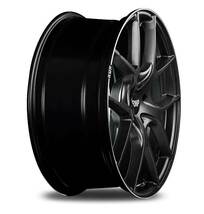 RMP/025F セルシオ 30系 アルミホイール 4本セット【18×8J 5-114.3 INSET42 セミグロスブラック＋リムエッジDC＋ロゴマシニング】_画像4