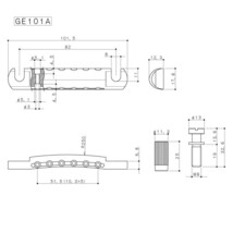 GOTOH GE101A-GG アルミ製テイルピース ゴールド (宅配便A)_画像4