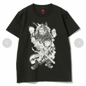 BEAMS JAPAN <UNISEX>. side . nobori Yoshida × BEAMS JAPAN / special order . side . nobori T-shirt black 