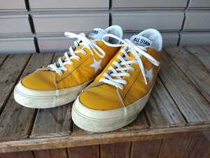 CONVERSE ONE STAR コンバース ワンスター レザー製スニーカー イエロー マスタード size 9 27㎝ 送料無料