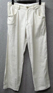 ワイズ ヨウジヤマモト：麻混紡 デニム パンツ 1 （ ジーンズ Y's Yohji Yamamoto Femme COTTON/LINEN Denim Pants 1