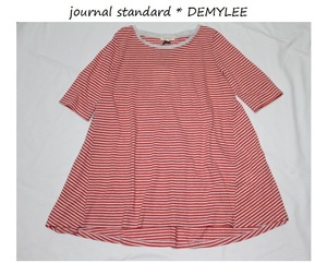  Journal Standard *temi* Lee /DEMYLEE*A line border T-shirt | new goods 