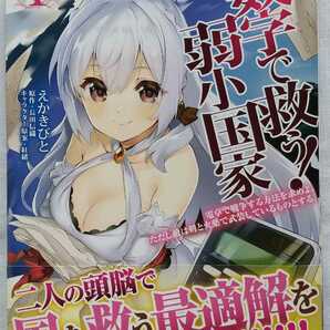 数字で救う!弱小国家 1巻 えかきびと 長田信織 紅緒 初版 帯付き 送料無料