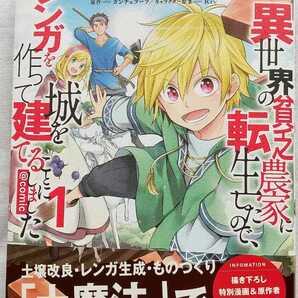 即決! 異世界の貧乏農家に転生したので、レンガを作って城を建てることにしました 1巻 槙島ギン カンチェラーラ 初版 帯付き 送料無料