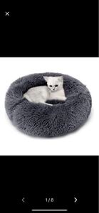 猫 ベッド グレー ペットベッド 犬 ペットソファー 丸洗い ペットクッション マット 夏 小型 犬 洗える M 40cm*18