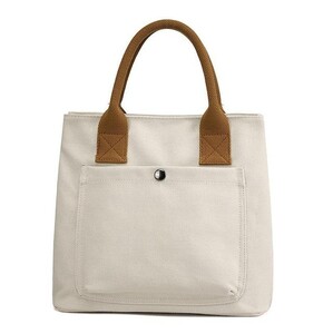 トートバッグ ハンドバッグ 手提げ 大容量 高品質 白 無地 シンプル キャンバス カジュアル 定番 鞄 おしゃれ マザーズバッグ