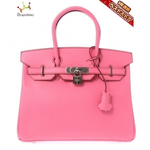 エルメス HERMES ハンドバッグ バーキン30 ヴォーエプソン ピンク シルバー金具 □N 美品 バッグ