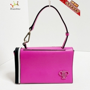 EMILIO PUCCI Handbag Micro Pilot Leather Pink x Black x White Bag, Huh, Emilio Pucci, Bag, bag