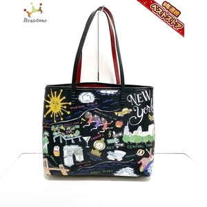 アリスオリビア alice+olivia トートバッグ - レザー 黒×イエロー×マルチ 美品 バッグ