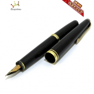 プラチナ PLATINUM 万年筆 プラスチック×金属素材 黒×ゴールド インクなし/ペン先18K ペン