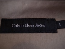 Calvin Klein Jeans カルバンクライン 春夏 ヘリンボーン コットン ３釦 テーラード ジャケット ベージュ L_画像7