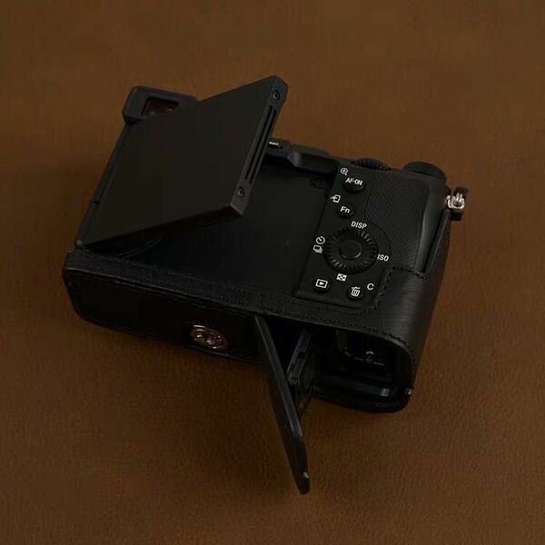 本革 カメラケース SONY ソニー a7c用 ブラック