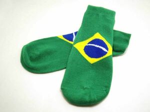 メンズソックス ブラジル国旗柄 25～27cm　靴下 未使用