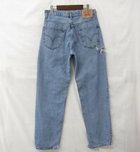 雰囲気系 Levi's 550 サイズ W33 L34 デニム パンツ ジーンズ ワイド テーパード バギー ブルー リーバイス 古着 ビンテージ 2A0605_画像3