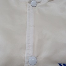 90's~ Vintage ビッグ サイズ XL Astro ナイロン スタジャン バーシティ ジャケット 企業系 刺繍 ホワイト 古着 ビンテージ 2A0906_画像9