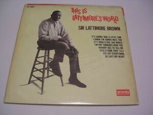 ●SOUL FUNK LP●LATTIMORE BROWN/THIS IS LATTIMORE'S WORLD