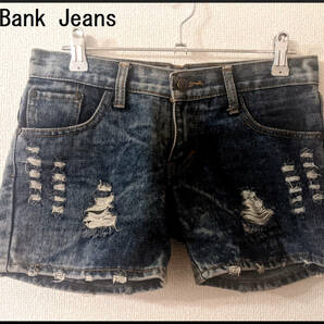 BIG bank jeans レディース 短パン ワンポイント 花柄 S 送料210円の画像1