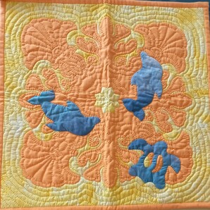 ハワイアンキルト タペストリー ハンドメイド