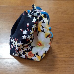 ハンドメイド ミニ巾着 リバーシブル お祭り