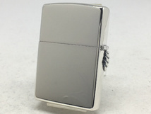 送料無料 ZIPPO[ジッポー]銀ミラー ハンドカット ウィングメタル オニキス_画像2