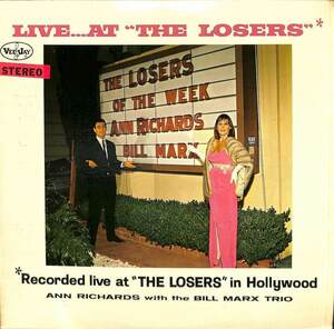 244153 ANN RICHARDS WITH THE BILL MARX TRIO / Live At The Losers(LP)