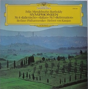 M0557 MENDELSSOHN メンデルスゾーン / Symphonien No. 4, No. 5 交響曲第4番 イタリア, 第5番 宗教改革(LP)