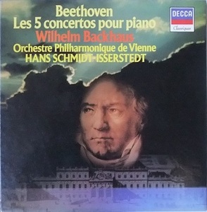 M0526 WILHELM BACKHAUS ヴィルヘルム・バックハウス / Beethoven 5 Concerto for Piano ピアノ協奏曲第15 , 19 ,37 , 58 , 73番(LP)