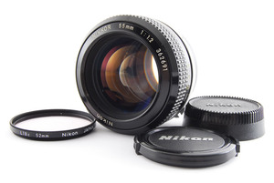 【美品】ニコン Nikon New Nikkor 55mm f/1.2 非Ai 大口径 高級 単焦点レンズ Fマウント 試写・動作確認済み！951615