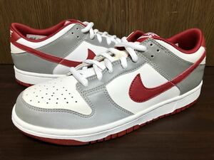 06年製 NIKE DUNK LOW GS ナイキ ダンク ローカット SWOOSH【310568-162】reflector Silver リフレクター シルバー ホワイト レッド 24cm