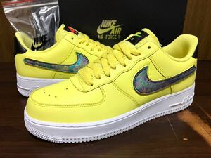 19年製 NIKE AIR FORCE 1 LV8 ナイキ エアフォース エレベイト AF1 SWOOSH ベルクロ【CI0064-700】YELLOW PULSE イエロー 黄 US10