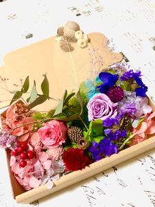 ピンクパープルローズ*花材詰め合わせ