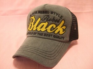 横浜最新 BlackRebel♪魅惑のメッシュキャップ 黄色文字 メンズレディース 送料帽子野球帽300円16a