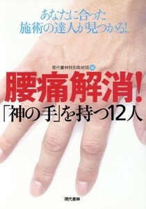 腰痛解消！「神の手」を持つ１２人 あなたに合った施術の達人が見つかる！／現代書林特別取材班(編者)