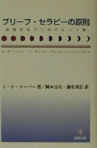 ブリーフ・セラピーの原則 実践応用のためのヒント集／Ｊ・Ｆ．クーパー(著者),岡本吉生(訳者),藤生英行(訳者)