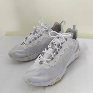 NIKE/ナイキ/REACT ELEMENT 55/リアクト エレメント 55/White/Pure Platinum/スニーカー/靴/25.5cm