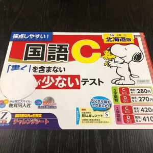 サ65 非売品 国語C 5年生 学習 問題集 ドリル 小学 テキスト テスト用紙 前期 文章問題 家庭学習 一学期 漢字 教育同人社 BT1504 北海道版