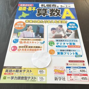 シ14 非売品 基礎基本算数A 5年生 学習 問題集 ドリル 小学 テキスト テスト用紙 前期 文章問題 家庭学習 2学期制 新学社 AB53K25M