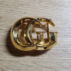 GUCCI Gucci GG пряжка длина примерный 46.× ширина примерный 64. ремень ширина примерно 33. ремень двойной G Gold для мужчин и женщин Vintage 