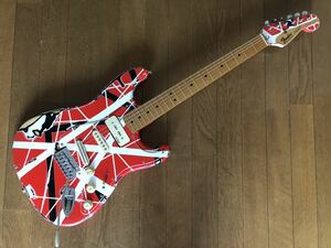 [GT]Fender Stratocaster ST62 ストラトキャスター BLK ベース EVH風カスタムペイント レリックラッカー塗装 Edward Van Halen!