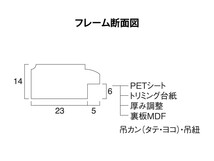 賞状額縁 許可証木製フレーム カノエ SP 三三サイズ_画像4