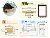 額縁 写真立て 樹脂製フレーム カクタス サイズ２Ｌ ストーンホワイト_画像6