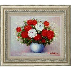 Art hand Auction Ölgemälde, Westliche Malerei, handgemaltes Gemälde, ausgewählte Kunst (mit Rahmen), Größe F6 Hiroki Adachi Flowers 9631 F6 Silber, Malerei, Ölgemälde, Stilllebenmalerei