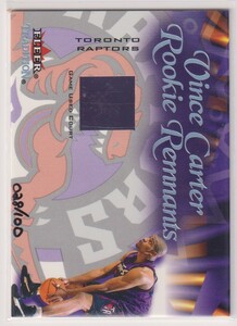 NBA VINCE CARTER 2000-01 FLEER ROOKIE REMNANTS FLEER TRADITION Game-Used Court BASKETBALL Raptots /100 枚限定 ビンス・カーター