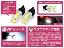 メール便送料無料 アスカ CJ2 3 テールランプLED ホワイト T20 ダブル球 COB 面発光 ブレーキランプ 2個 LEDバルブ_画像2