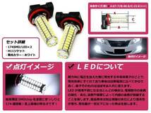 メール便送料無料 LEDフォグランプ CX-7 CX7 ER3P LEDバルブ ホワイト 6000K相当 H11 174発 SMD_画像2